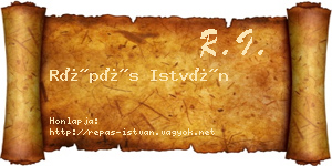 Répás István névjegykártya